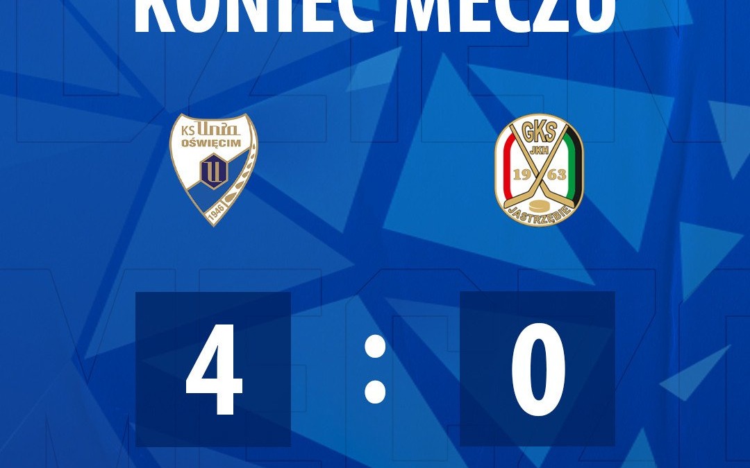 Re-Plast Unia Oświęcim wygrywa z JKH GKS Jastrzębie 4:0 – pewna dominacja na własnym lodzie