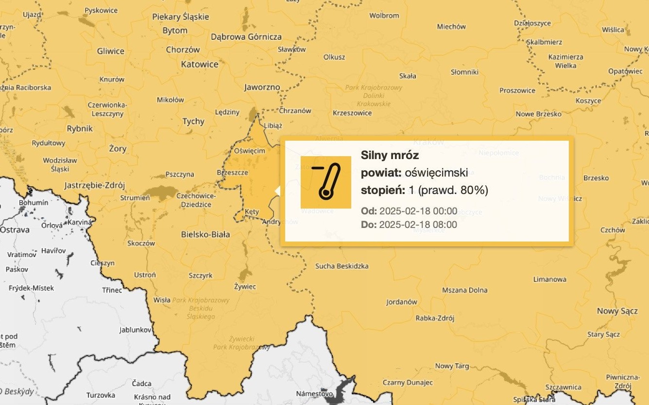 Silny mróz w Małopolsce – apel o czujność i pomoc dla osób bezdomnych