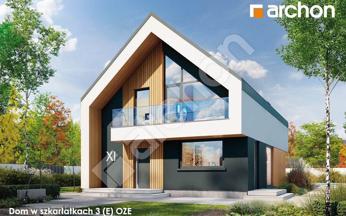 Komfortowy dom w stylu nowoczesnej stodoły, który zbudujesz na wąskiej działce!