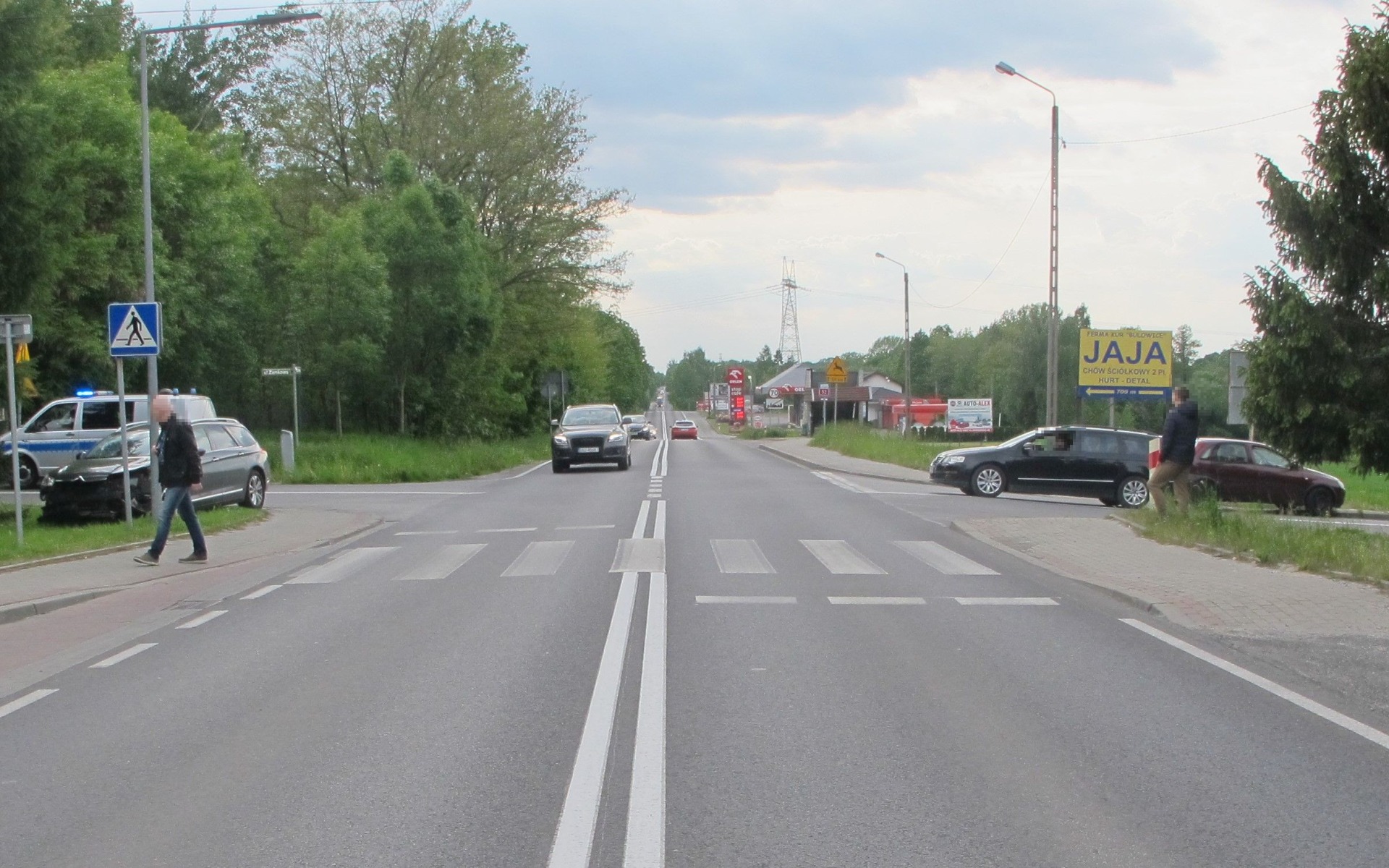 Kolizja w Bulowicach. Dziecko i matka trafili do szpitala