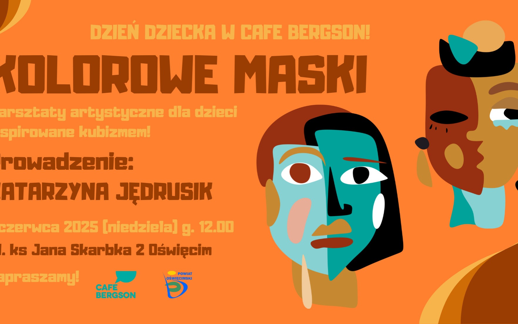 Kolorowe Maski na Dzień Dziecka w Café Bergson