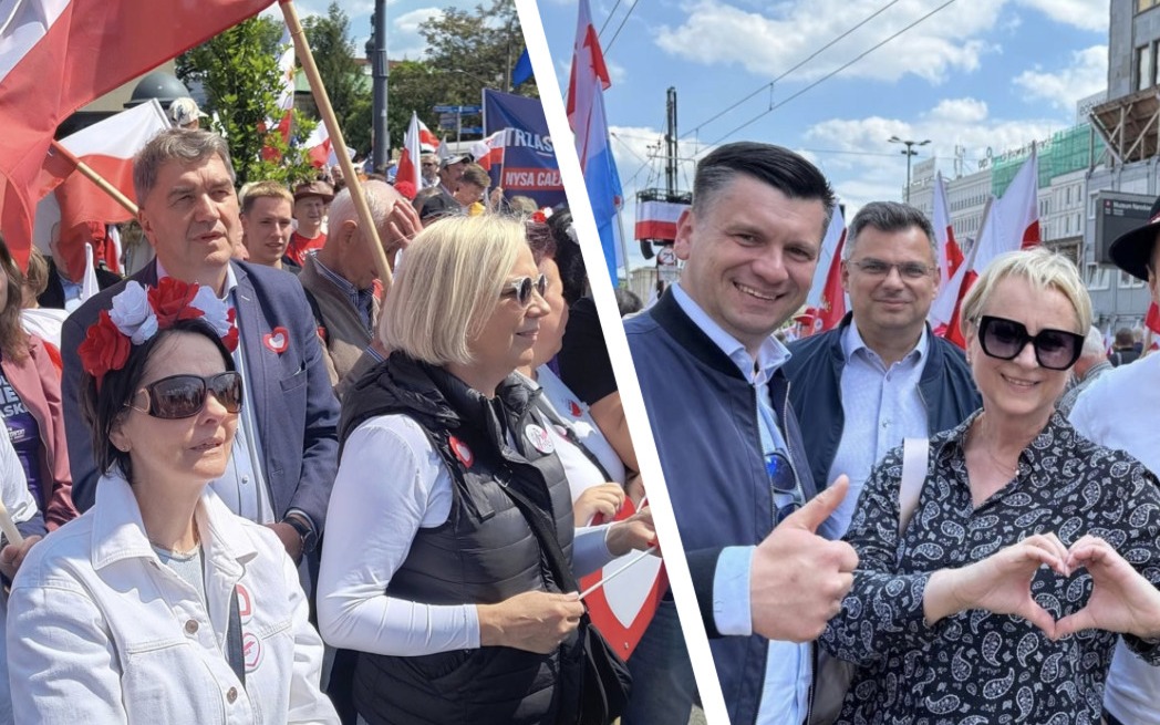 Wielka polityka z bliska! Oświęcimianie na marszach Trzaskowskiego i Nawrockiego – zobacz, co przeżyli