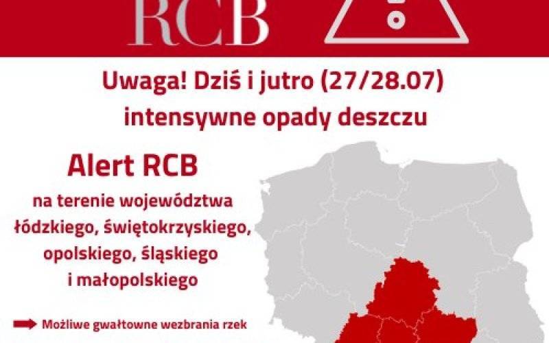Alerty pogodowe w Małopolsce, ewakuacje obozów i interwencje służb. MSWiA zwołuje sztab kryzysowy