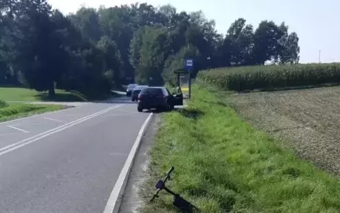 Wypadek z udziałem hulajnogi elektrycznej w Witkowicach