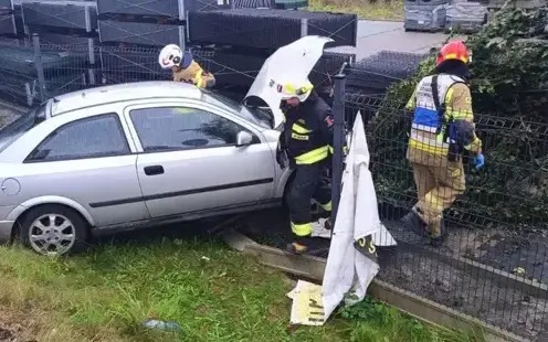 Kolizja drogowa w Bielanach na ul. Kęckiej