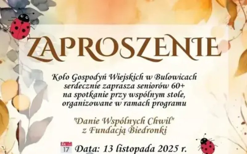 Bulowice: Spotkanie biesiadne dla seniorów w wieku 60+