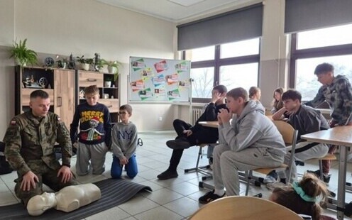 „Edukacja z wojskiem” w Szkole Podstawowej w Nowej Wsi