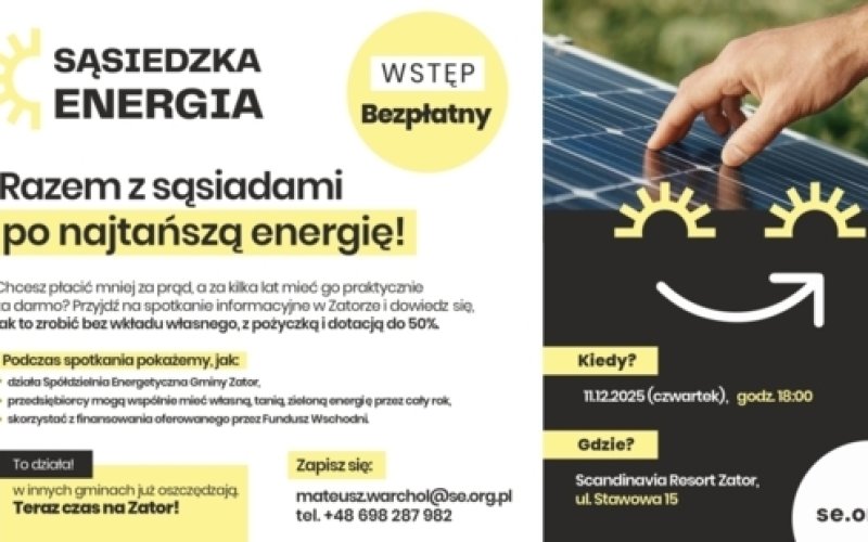 Konferencja dotycząca Spółdzielni Energetycznej Gminy Zator
