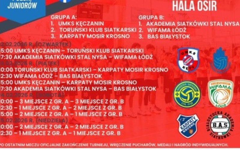 Ćwierćfinał Mistrzostw Polski Juniorów w siatkówkę w Kętach!