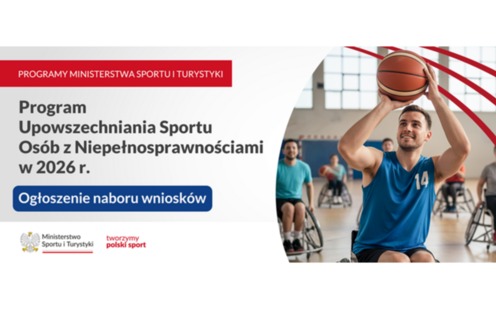 Rusza nabór wniosków do programu upowszechniania sportu osób z niepełnosprawnościami w 2026 roku