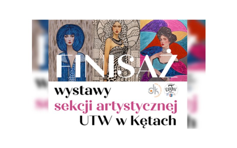 Wystawa prac uczestników sekcji artystycznej Uniwersytetu Trzeciego Wieku w Kętach przy DK Kęty