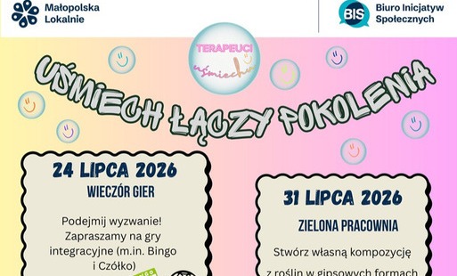 Bezpłatne warsztaty „Uśmiech łączy Pokolenia”: Termin zapisów wydłużony!