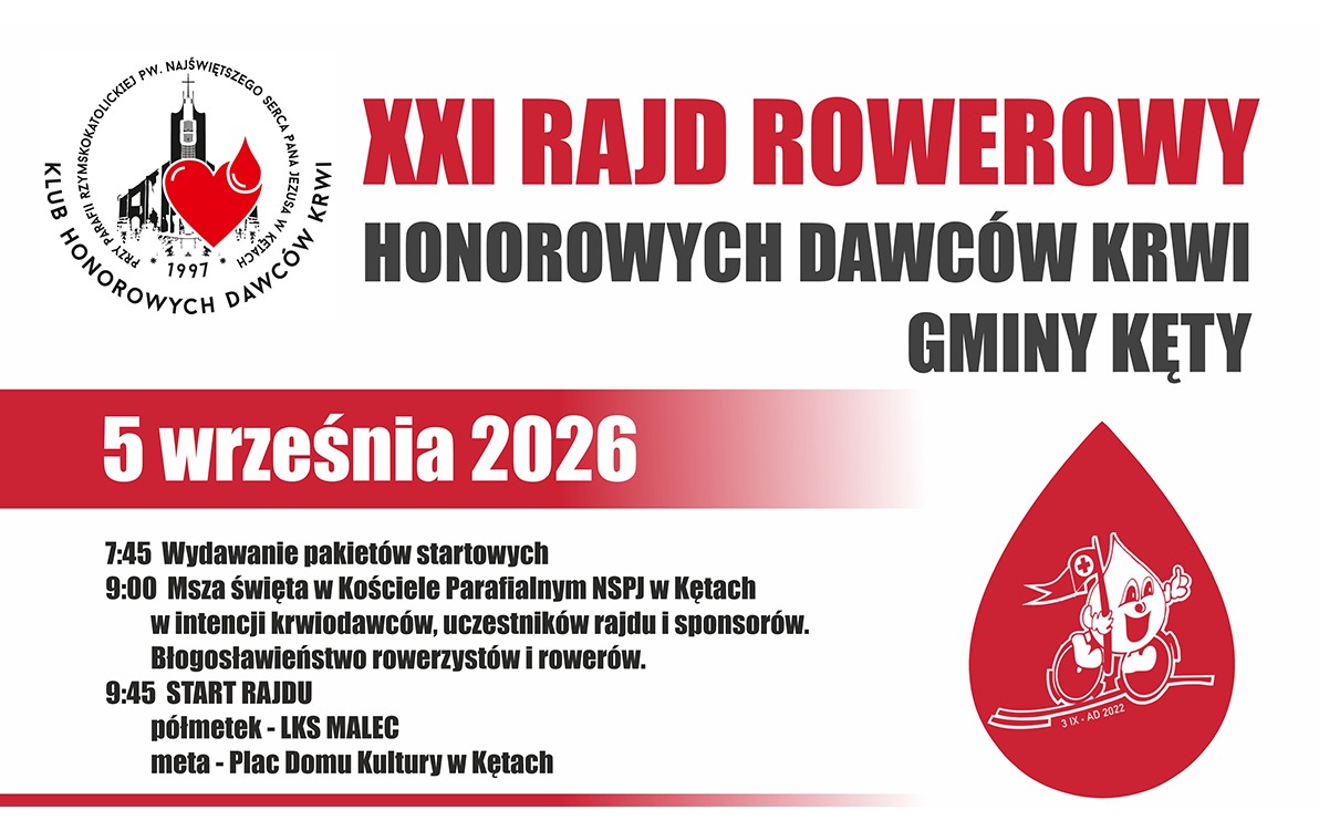 XXI Rajd Rowerowy Honorowych Dawców Krwi Gminy Kęty