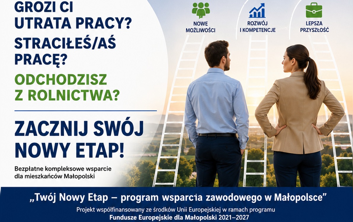 Rozpoczął się nabór do projektu „Twój nowy etap – program wsparcia zawodowego w Małopolsce”