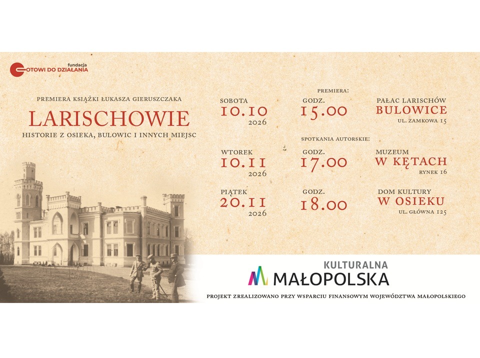 Premiera książki „Larischowie. Historie z Osieka, Bulowic i innych miejsc”