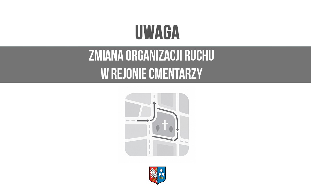 Informacja o zmianie organizacji ruchu w rejonie cmentarzy w Kętach, Bielanach i Bulowicach
