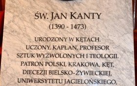 Poświęcono tablicę upamiętniającą patrona Kęt – św. Jana Kantego