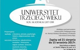 Uniwersytet Trzeciego Wieku 2017/2018. ZAPISY NA NOWY ROK AKADEMICKI!