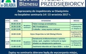 ZUS Oświęcim: Bezpłatne seminaria informacyjne