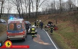 Wypadek w Malcu. Ulica Kościelna zamknięta