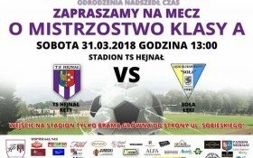 W najbliższą sobotę TS Hejnał Kęty zagra u siebie z Sołą Łęki