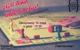 Harmonogram Gminnej Biblioteki Publicznej na maj 2018