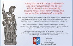 Życzenia od burmistrza Gminy Kęty z okazji Dnia Strażaka