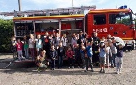 Małe Harpagany z wizytą u kęckich strażaków