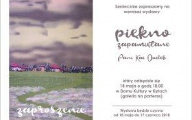 Zaproszenie na wernisaż wystawy Kai Dudek w Domu Kultury w Kętach