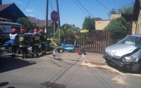 Wypadek na skrzyżowaniu ulic Słowackiego i Klasztornej w Kętach