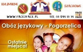 Półkolonie językowe i obóz językowy w Face 2 Face [OGŁOSZENIE PŁATNE]