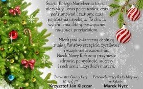 Świąteczne życzenia od Burmistrza Gminy Kęty i Przewodniczącego Rady Miejskiej w Kętach