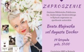 Beata Majewska vel Augusta Docher w kęckiej książnicy - zapraszamy na spotkanie autorskie