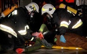 Ćwiczenia jednostek OSP z gminy Kęty w Bielanach