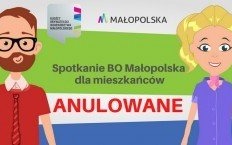 BO Województwa Małopolskiego: Spotkania informacyjne odwołane!