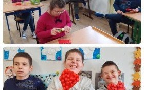 Trochę radości od Świętego Walentego od wolontariuszy z ZSP nr 3