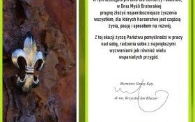 Życzenia od Burmistrza Gminy Kęty dla harcerzy w Dniu Myśli Braterskiej