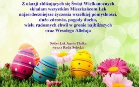 Życzenia wielkanocne od Pani Sołtys Łęk