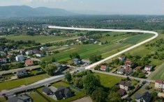 Budowa obwodnicy północno-zachodniej Kęt z lotu ptaka