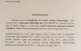 Towarzystwo Miłośników Kęt społecznym opiekunem zabytków