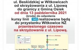 Uwaga! Zmiana organizacji ruchu w Witkowicach!