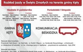 Dodatkowe DARMOWE kursy Komunikacji Beskidzkiej w dniu Wszystkich Świętych