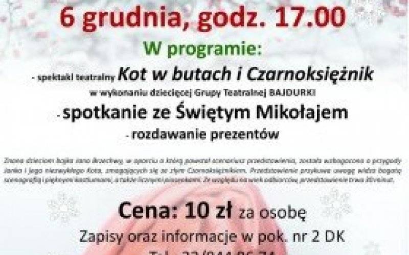 Dom Kultury w Kętach zaprasza na spotkanie ze Świętym Mikołajem