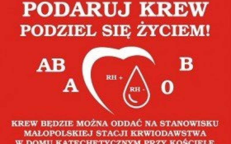 Już w najbliższą niedzielę odbędzie się zbiórka krwi
