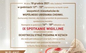 Zapraszamy na IX SPOTKANIE WIGILIJNE na kęckim Rynku