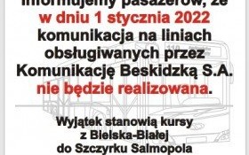 Ważny komunikat dla wszystkich pasażerów Komunikacji Beskidzkiej