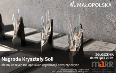 KRYSZTAŁY SOLI – Lider Pozarządowej Małopolski 2022: zgłoś organizację pozarządową do nagrody