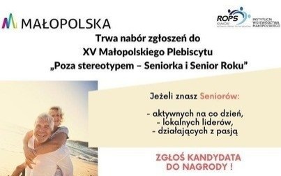 Przedłużony termin naboru zgłoszeń do Plebiscytu „Poza Stereotypem - Seniorka i Senior Roku”!