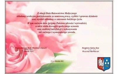 Życzenia z okazji Dnia Ratownictwa Medycznego