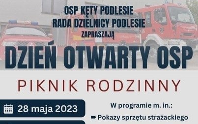 Dzień Otwarty OSP Kęty Podlesie i Piknik Rodzinny - zapraszamy!